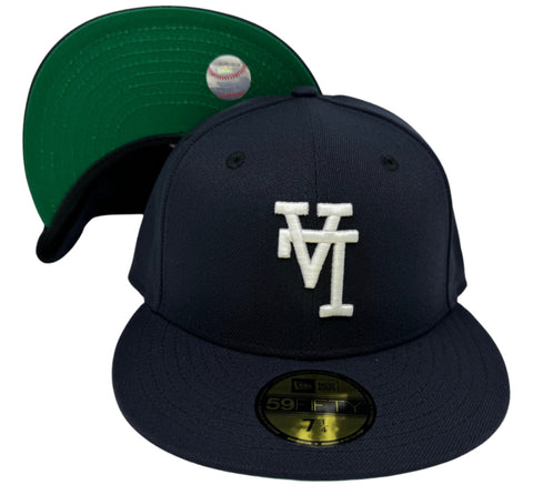 Los Angeles Dodgers Fitted New Era 59FIFTY Glow in the Dark Upside Down Navy Cap Hat Green UV