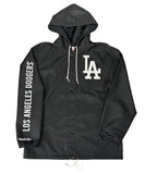 Los Angeles Dodgers Mens Mitchell & Ness Mexico Wordmark Hooded Coaches Jacket Black