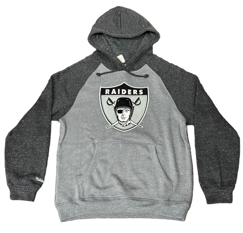 Raiders Mens Sweatshirt Mitchell & Ness Winning Streak Pullover Hoodie Fleece