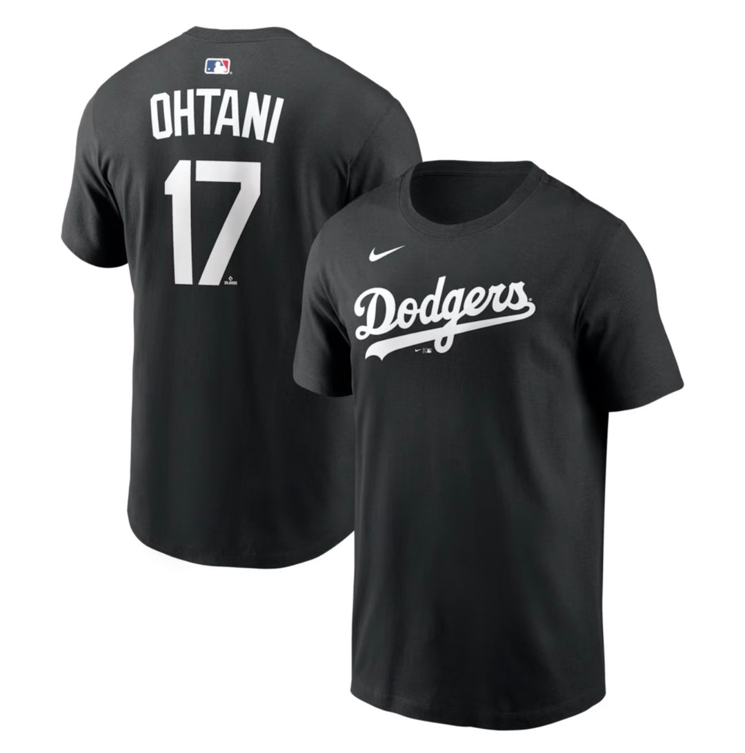 Shohei Ohtani Los Angeles Dodgers Name & Number T-Shirt - Black - THE 4TH QUARTER