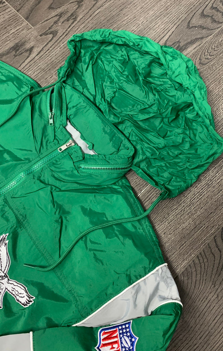 Philadelphia Eagles Mens Jacket Mitchell &amp; Ness Authentic Sideline Full Zip Windbreaker - THE 4TH QUARTER