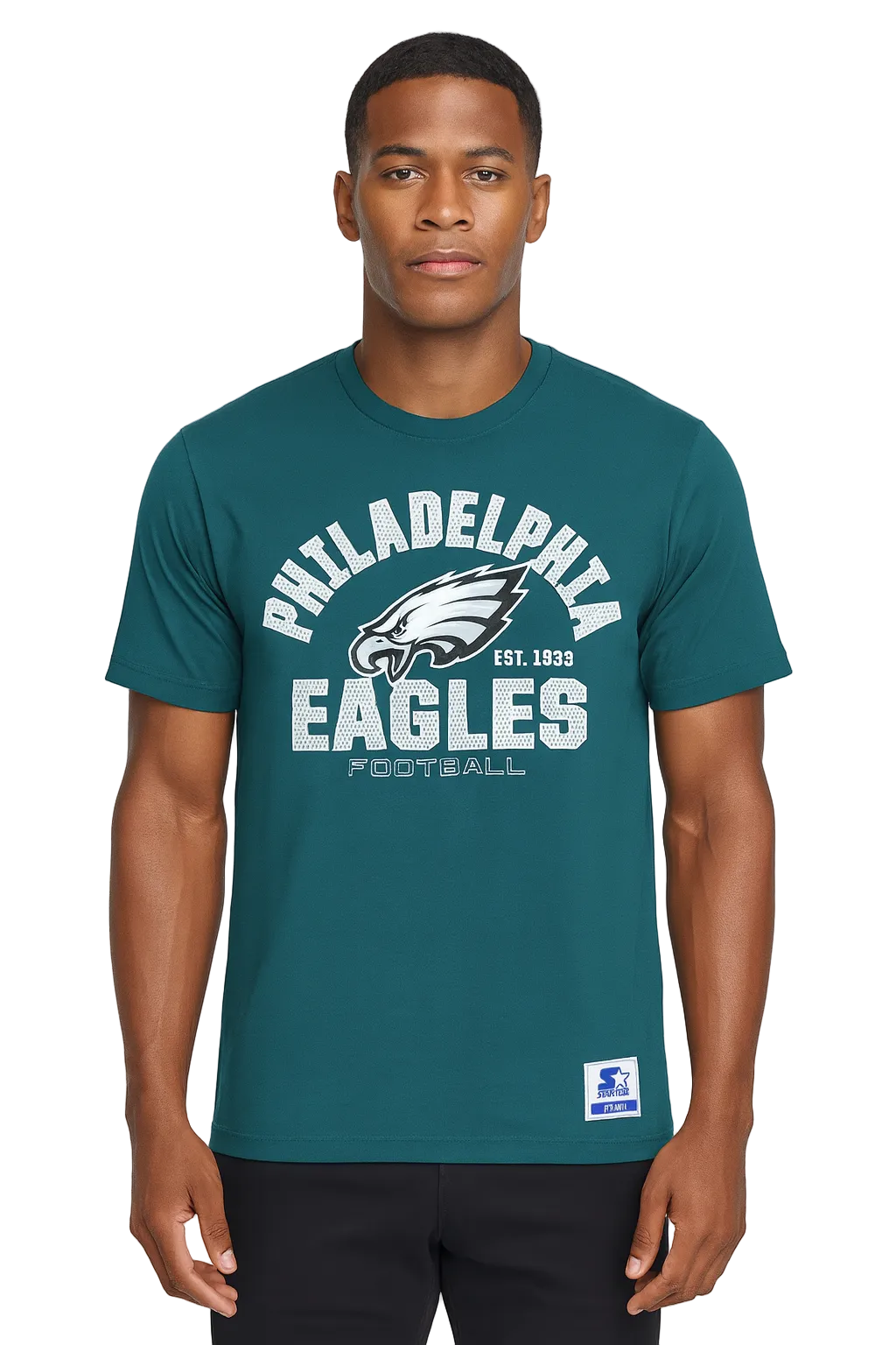 Philadelphia Eagles Mens T-Shirt Starter Defender Tee - THE 4TH QUARTER
