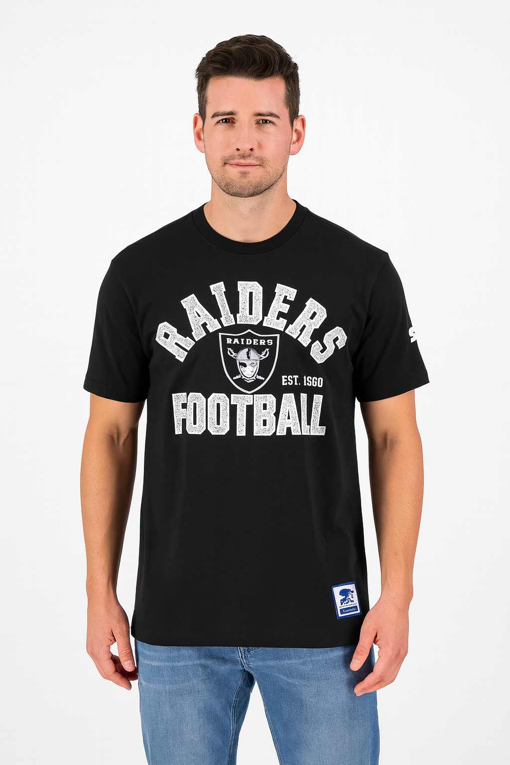 Raiders Mens T-Shirt Starter Defender Tee - THE 4TH QUARTER