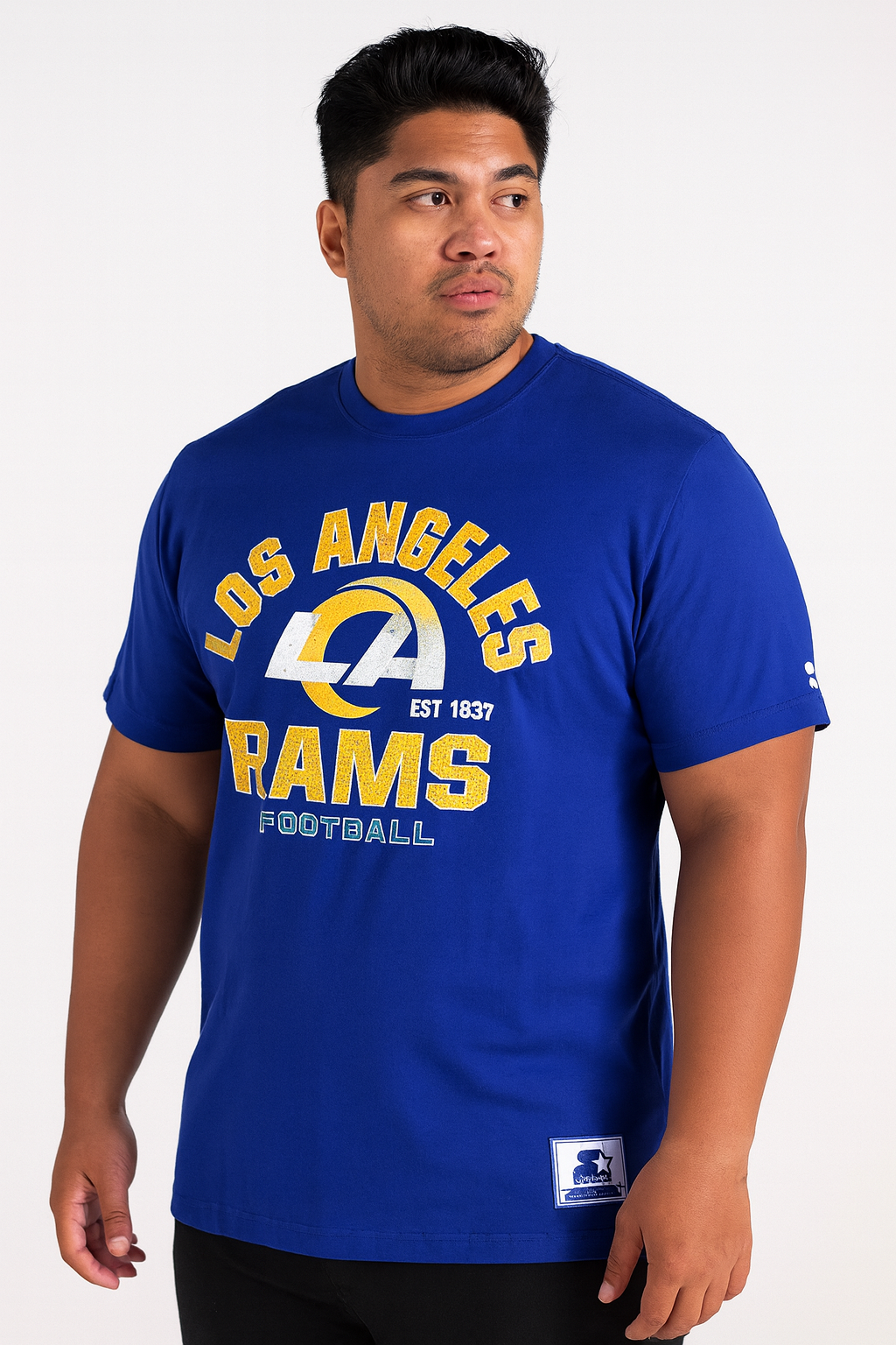 Los Angeles Rams Mens T-Shirt Starter Defender Tee - THE 4TH QUARTER