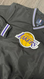 Los Angeles Lakers Mens Jacket G-III Team Logo Pullover V-Neck Windbreaker Black
