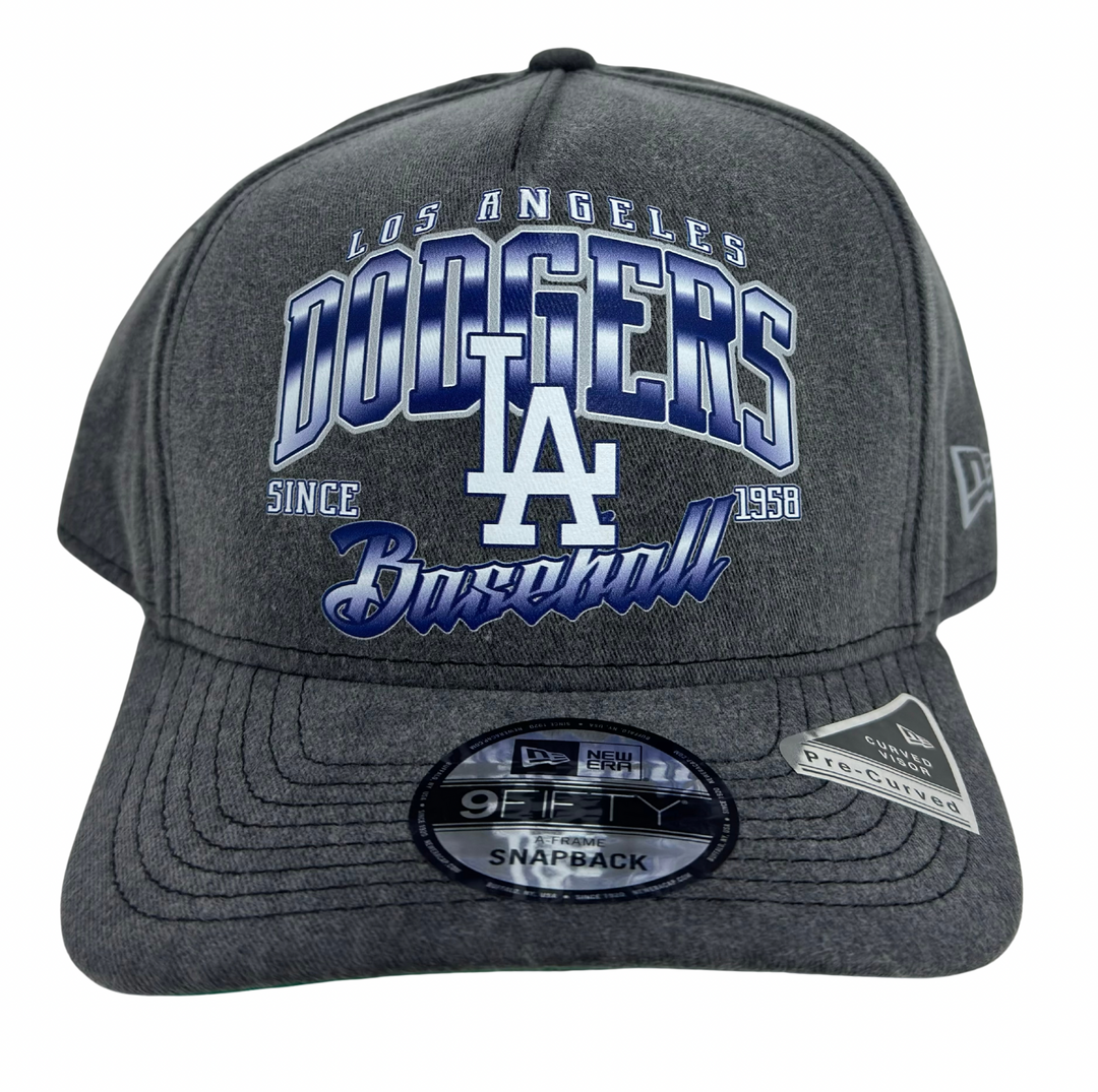 Los Angeles Dodgers New Era 9Fifty A-Frame Snapback Washed Hat Cap Grey - THE 4TH QUARTER