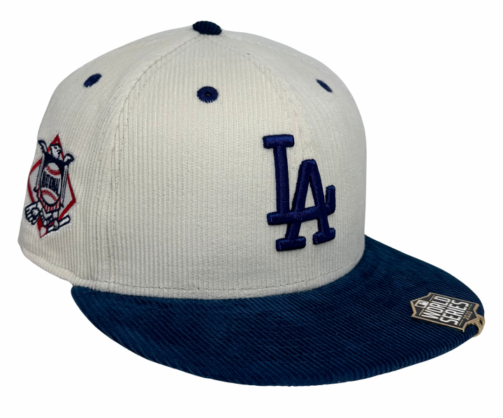Los Angeles Dodgers Fitted New Era 59FIFTY Chrome Blue Corduroy w/ &