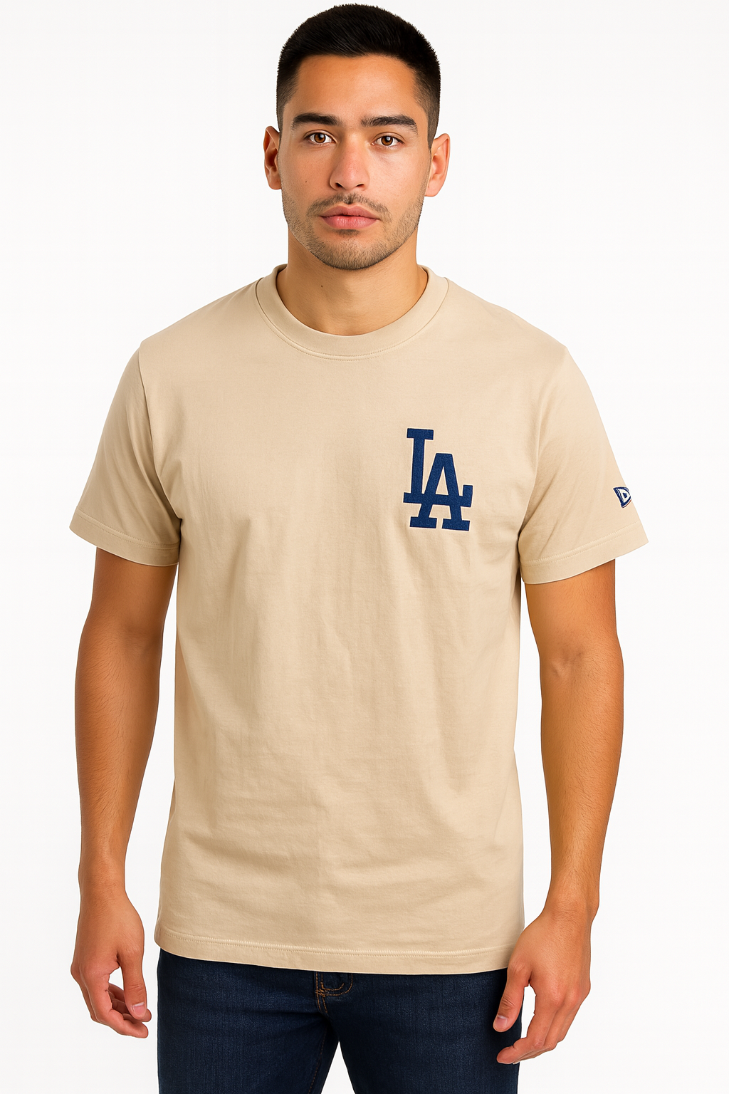 Los Angeles Dodgers Mens T-Shirt New Era Ice Cream Khaki Tee - THE 4TH QUARTER