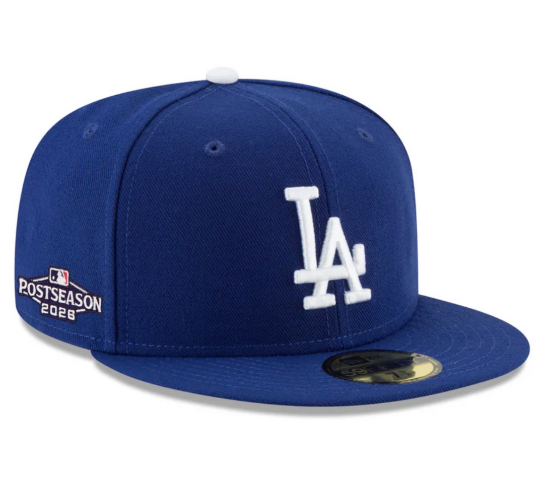 Los Angeles Dodgers Fitted New Era 59Fifty 2026 Postseason Blue Cap Hat