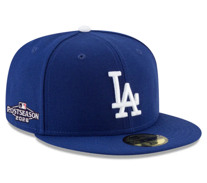 Los Angeles Dodgers Fitted New Era 59Fifty 2026 Postseason Blue Cap Hat