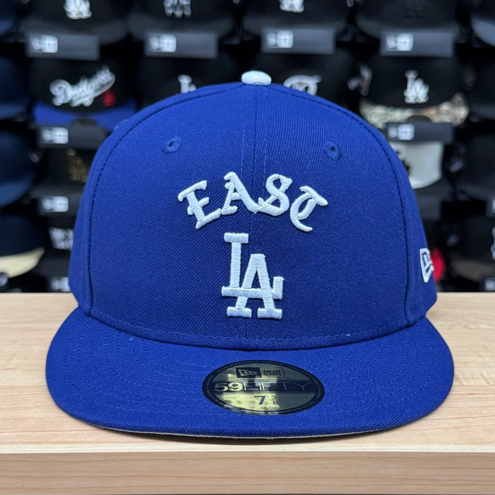 Los Angeles Dodgers Fitted New Era 59Fifty East LA Gothic Cap Hat Grey UV - THE 4TH QUARTER