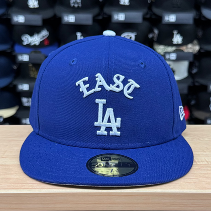 Los Angeles Dodgers Fitted New Era 59Fifty East LA Gothic Cap Hat Grey UV
