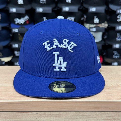 Los Angeles Dodgers Fitted New Era 59Fifty East LA Gothic Cap Hat Grey UV