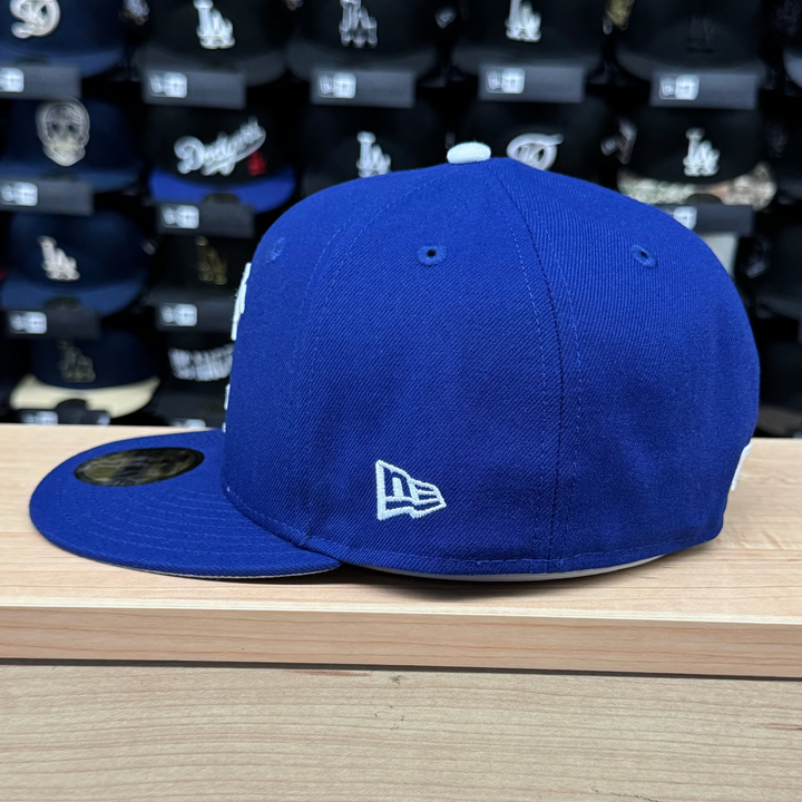Los Angeles Dodgers Fitted New Era 59Fifty East LA Gothic Cap Hat Grey UV - THE 4TH QUARTER