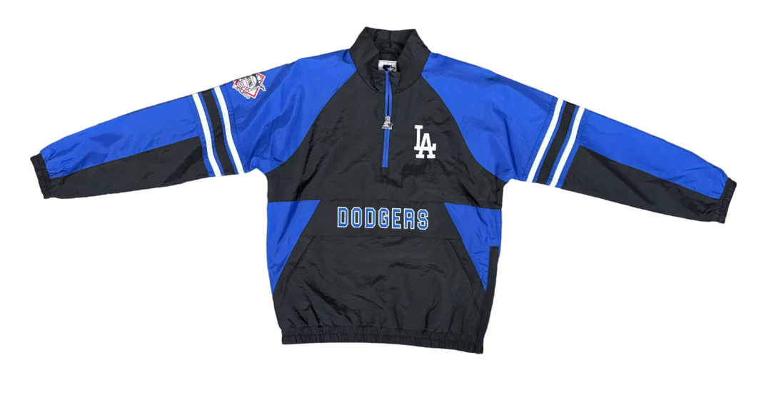 Los Angeles Dodgers Mens Prospect 1/4 Zip Starter Jacket - THE 4TH QUARTER