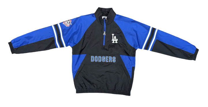 Los Angeles Dodgers Mens Prospect 1/4 Zip Starter Jacket - THE 4TH QUARTER
