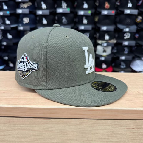 Los Angeles Dodgers New Era 2025 World Series Side Patch 59FIFTY Fitted Hat - Olive
