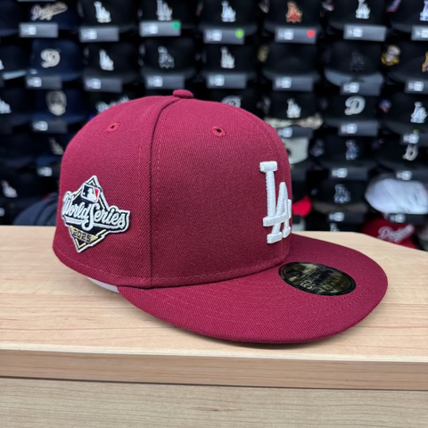 Los Angeles Dodgers New Era 2025 World Series Side Patch 59FIFTY Fitted Hat - Burgundy