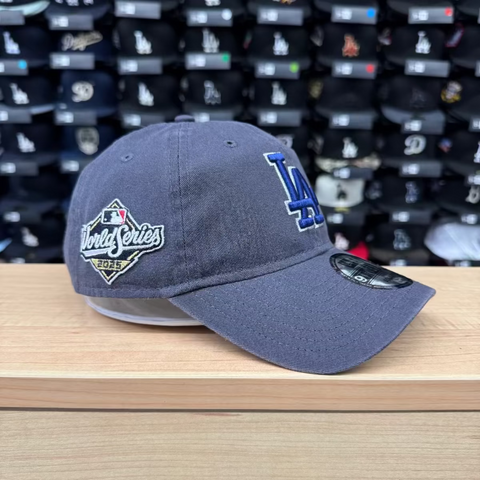 Los Angeles Dodgers New Era 2025 World Series Side Patch 9TWENTY Adjustable Hat - Grey