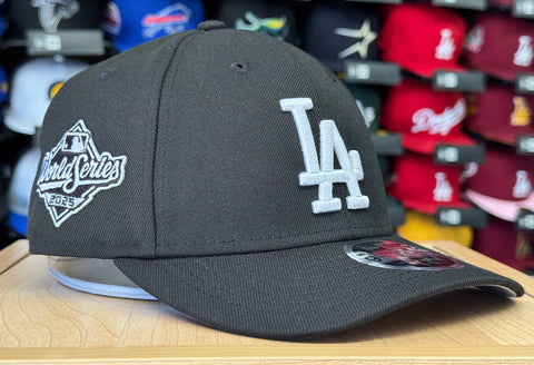 Los Angeles Dodgers New Era 2025 World Series Side Patch 9Forty MC Snapback Hat - Black White