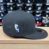 Yaquis de Obregon Fitted New Era 59Fifty Plumita Patch Black Hat Grey UV
