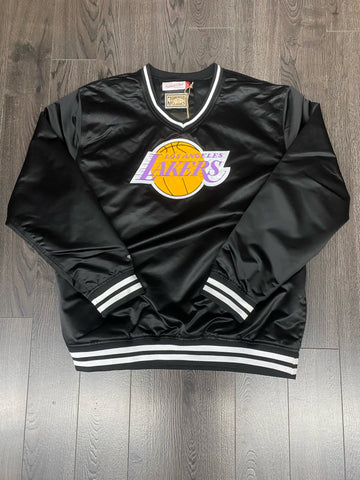 Los Angeles Lakers Mens Jacket Mitchell & Ness 4th & Inches Satin Pullover