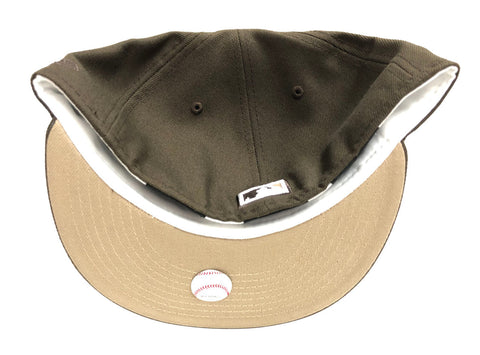 San Diego Padres Fitted 59Fifty Cafe Con Leche Brown Hat Cap Camel