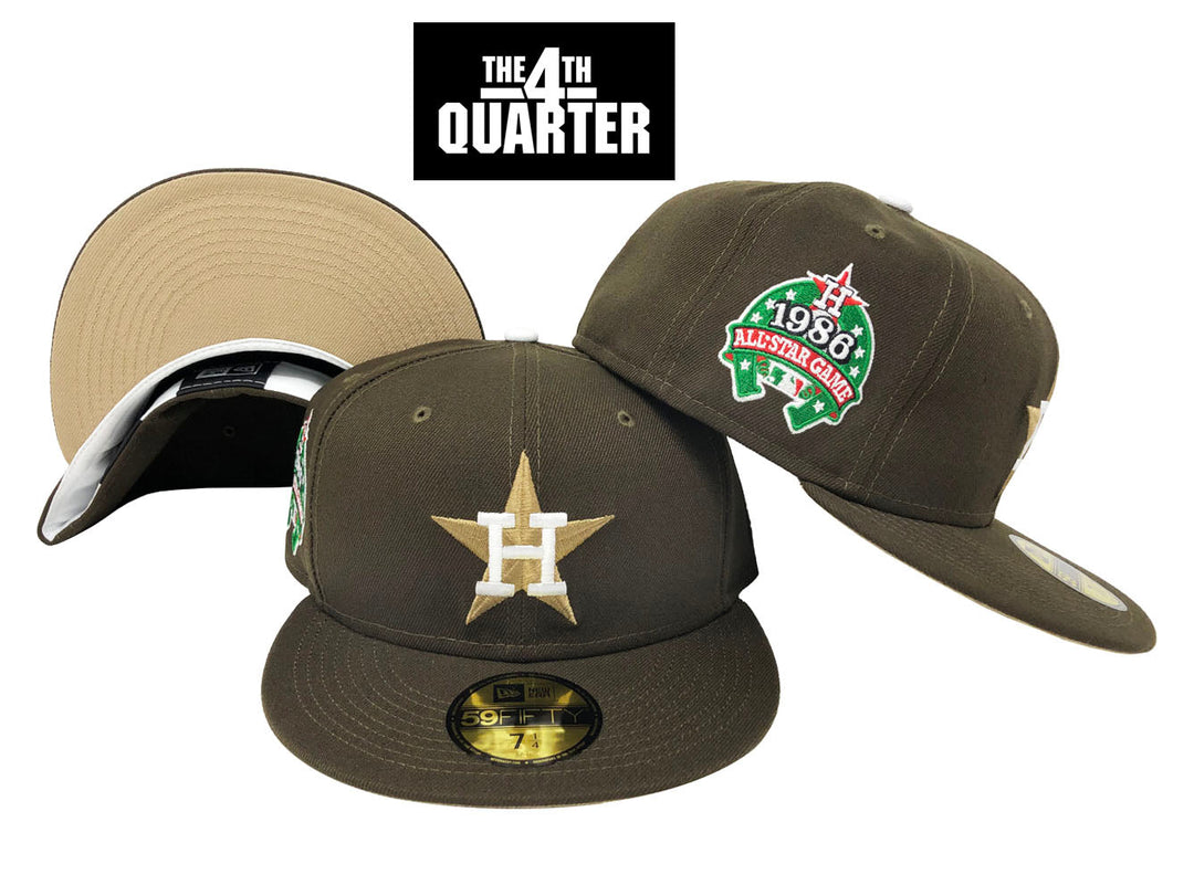 Houston Astros Fitted 59Fifty Cafe Con Leche Brown Hat Cap Camel UV - THE 4TH QUARTER