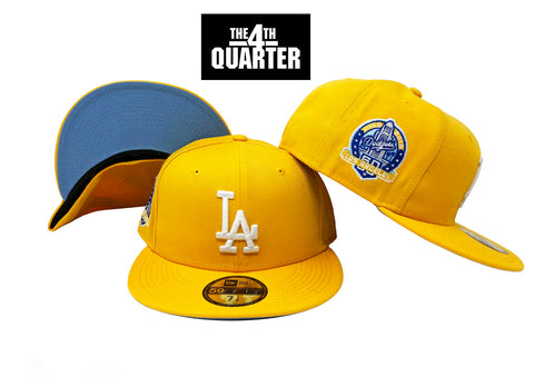 Los Angeles Dodgers Fitted New Era 59Fifty 60th Ann. Yellow Hat. Sky UV
