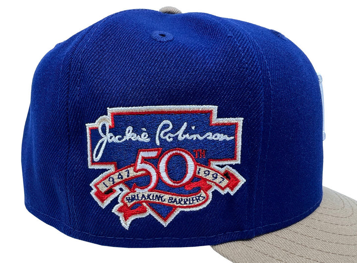 Dodgers New Era 59Fifty Fitted Jackie 50th Blue Camel Hat Cap Grey UV - THE 4TH QUARTER