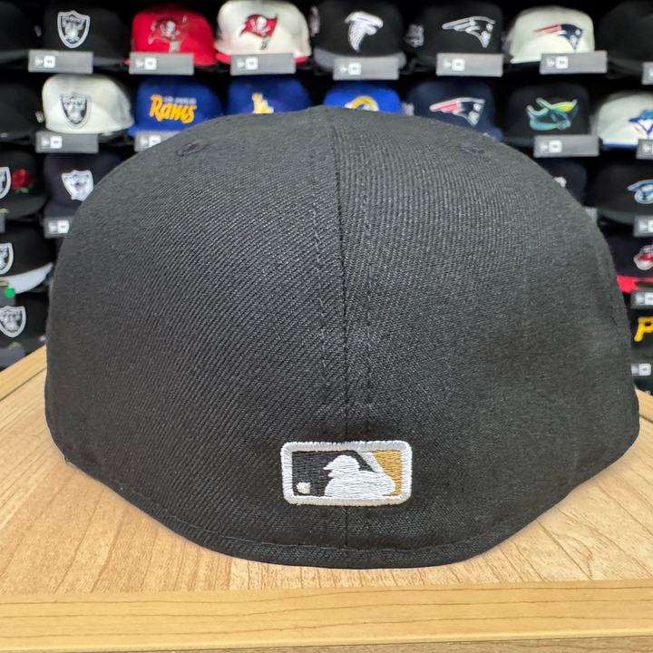Los Angeles Dodgers Fitted New Era 59Fifty Gold 2025 WS Champions Black Cap Hat Grey UV - THE 4TH QUARTER