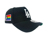 Los Angeles Dodgers Snapback 9Fifty New Era A-Frame Pride Progress Cap Hat Black