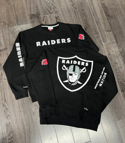 Raiders Men's Sweatshirt Mitchell & Ness There and Back Black Fleece