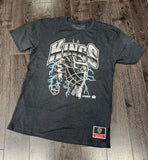 Los Angeles Kings Mens T-Shirt Mitchell & Ness Crease Lightning Tee Charcoal