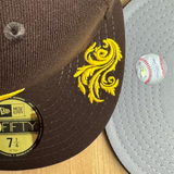 San Diego Padres Fitted New Era 59FIFTY Mariachi Script Brown Cap Hat - THE 4TH QUARTER