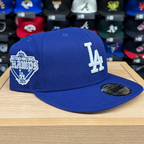 Los Angeles Dodgers Snapback New Era 9Fifty Champions Back to Back Gothic Blue Cap Hat Grey UV - THE 4TH QUARTER