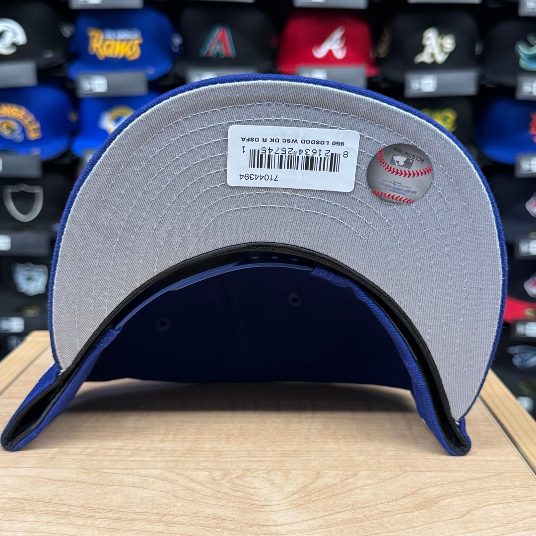 Los Angeles Dodgers Snapback New Era 9Fifty Champions Back to Back Gothic Blue Cap Hat Grey UV - THE 4TH QUARTER