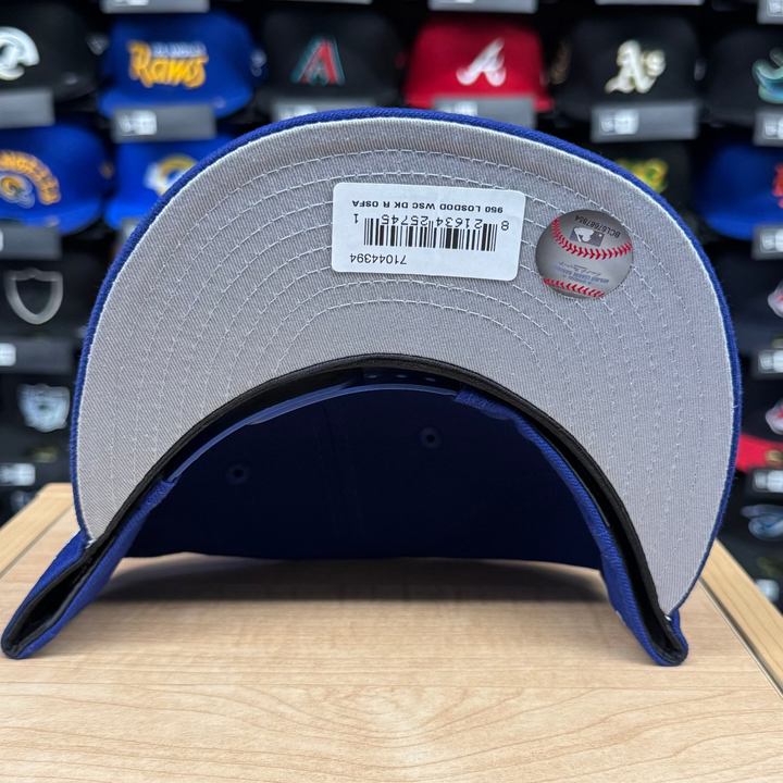 Los Angeles Dodgers Snapback New Era 9Fifty Champions Back to Back Gothic Blue Cap Hat Grey UV - THE 4TH QUARTER
