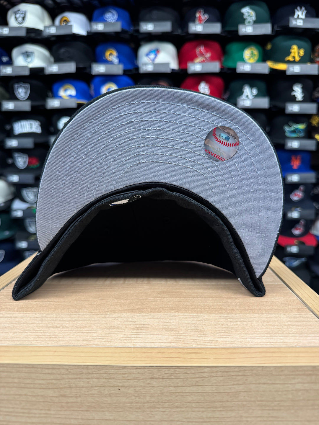 Brooklyn Dodgers Fitted New Era 59Fifty 1955 1st World Series Black Cap Hat Grey UV - THE 4TH QUARTER