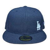 Los Angeles Dodgers Fitted New Era 59Fifty Flawless Black Cap Hat Grey UV