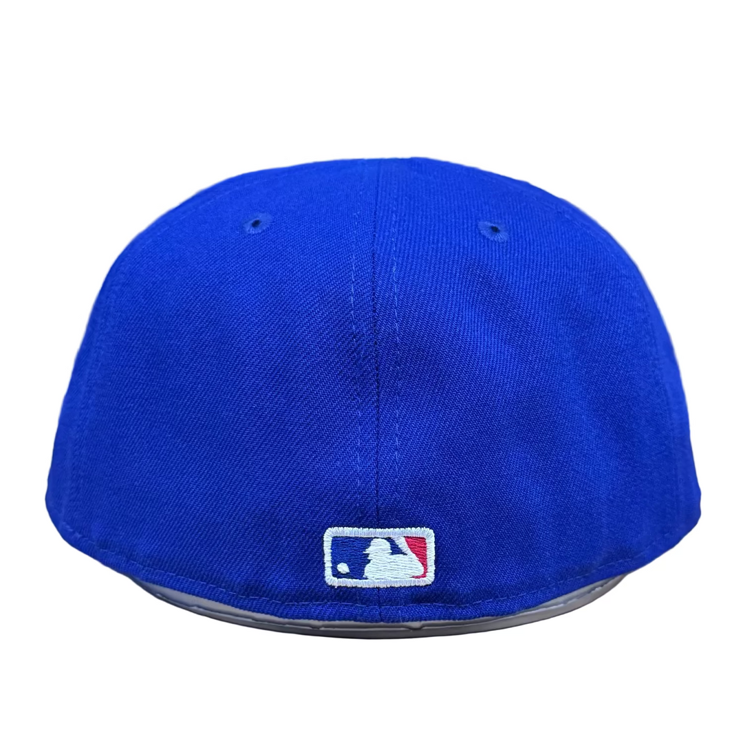 Los Angeles Dodgers Fitted New Era 59Fifty Flawless Blue Cap Hat Grey UV