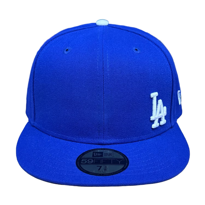 Los Angeles Dodgers Fitted New Era 59Fifty Flawless Blue Cap Hat Grey UV