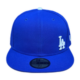Los Angeles Dodgers Fitted New Era 59Fifty Flawless Blue Cap Hat Grey UV