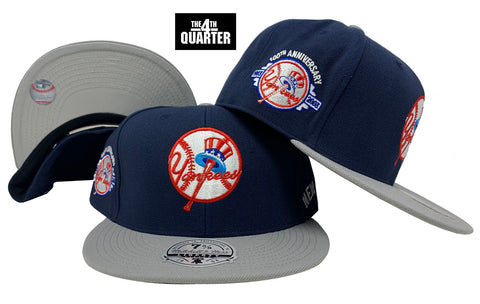 New York Yankees Mitchell & Ness Fitted Bases Loaded Coop Cap Hat Grey UV