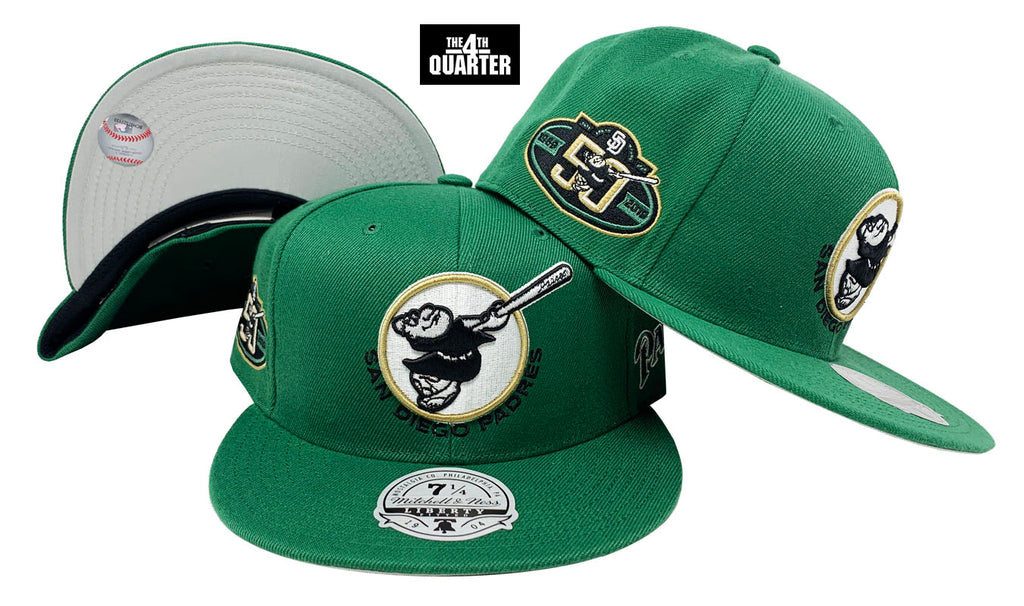 Men's Mitchell & Ness Green/ Oakland Athletics Bases Loaded Fitted Hat