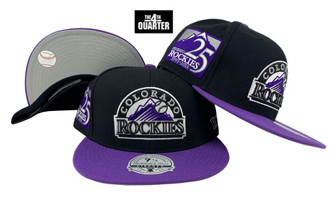 Colorado Rockies Mitchell & Ness Fitted Bases Loaded Coop Cap Hat Grey UV