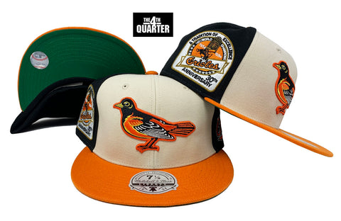 Baltimore Orioles Mitchell & Ness Fitted Homefield Coop Cap Hat Green UV