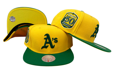 Oakland Athletics Snapback Mitchell & Ness Hometown 2 Tone Coop Cap Hat