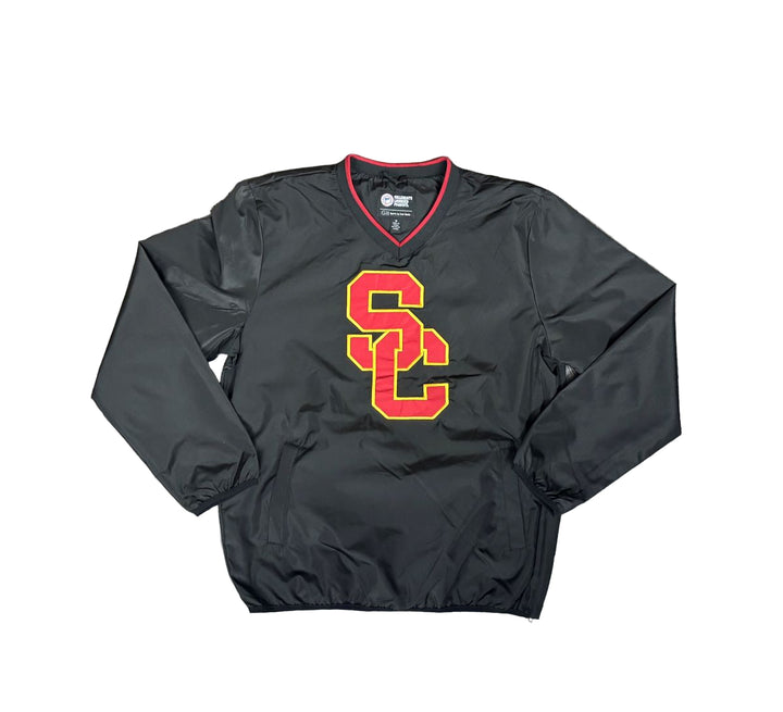 USC Trojans Mens Crossover V-Neck G-III Jacket Black - THE 4TH QUARTER