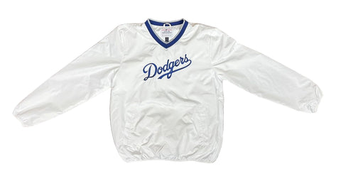 Los Angeles Dodgers Mens Crossover V-Neck G-III Jacket White